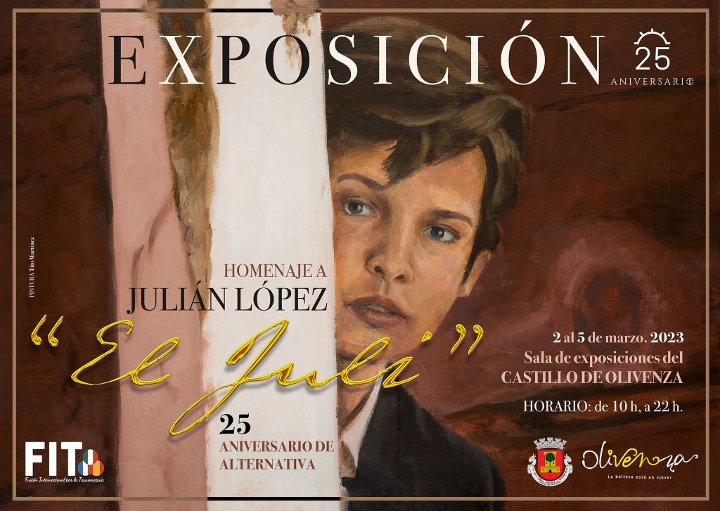 Cartel exposción 25 Aniversario de la alternativa de "El Juli". Obra original de TITO Martínez